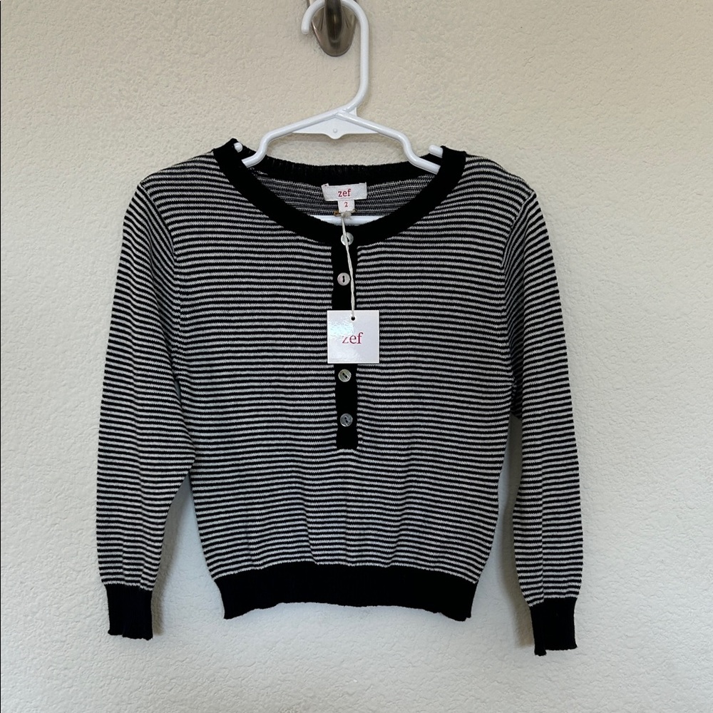 Kids Striped Black and White Sweater